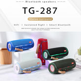 Altavoz Bluetooth con luz LED intermitente T&G TG287, altavoz estéreo inalámbrico portátil con graves y subwoofer, radio FM, tarjeta TF y USB